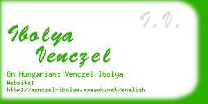ibolya venczel business card